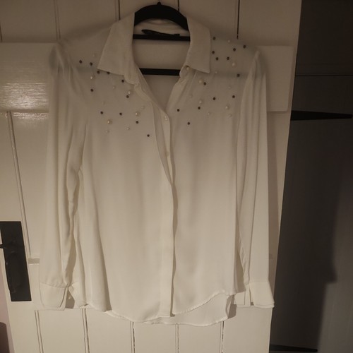 Zara white cotton poplin - cotton,