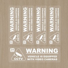 CCTV Video Recording 24 Hours Sticker Notice For Car Van Bus Lorry Taxi HTVs