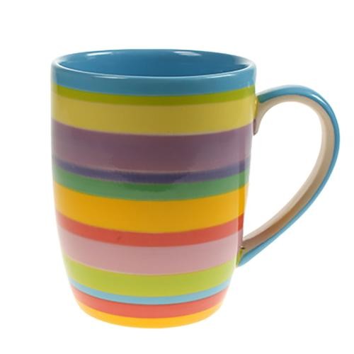 Mug rainbow horizontal stripes - horizontal,