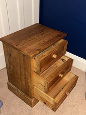 Pine Bedside Drawers Matching Pair