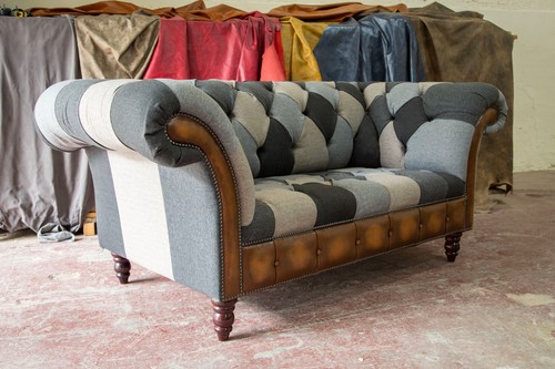 Seater grey chesterfield - seater,