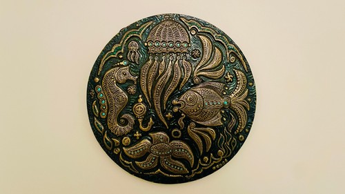 Ocean wall art - art, wooden