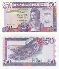 GIBRALTAR £50 Pounds Banknote