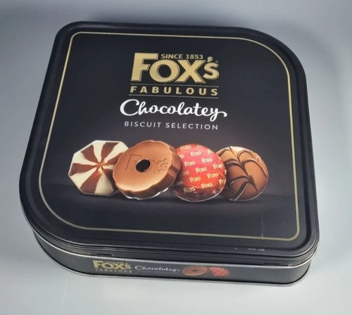 Fox biscuit tin - fox’s, empty