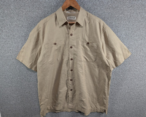 Orvis beige short sleeve - short, linen