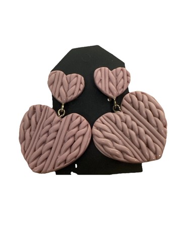 Clay knitted heart - knitted,