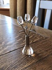 Swarovski: Vase With Trio Of Clear Crystal Tulips From Flower Dreams Collection