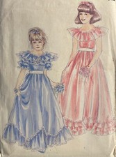 1990s NEW 'NEW LOOK' FLOWER GIRL DRESS PATTERN 6211 SIZES 3-8 YRS OLD