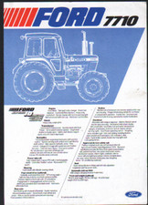1982 FORD "7710" Series 10 Tractor Specification Brochure Leaflet