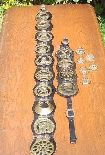 Vintage horse brass medallions - vintage,