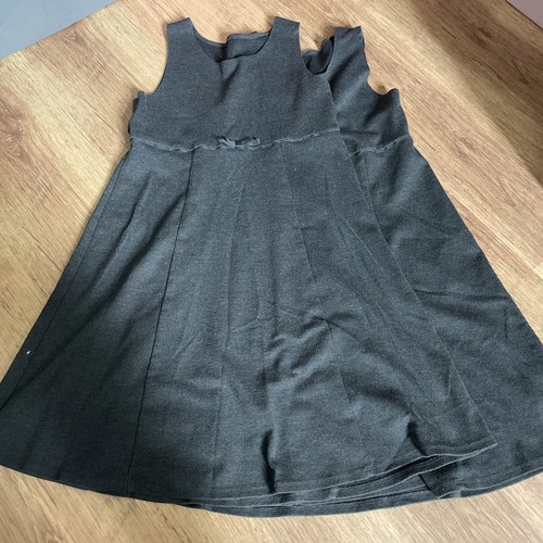 Grey pinafore school dress - grey,