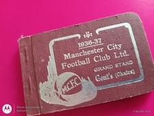 Manchester City FC 1936/37 Grand Stand (Gents Seats) Season Ticket. Rare.