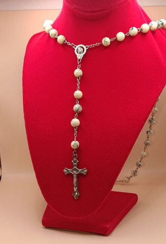Old rosary bead necklace - rosary,