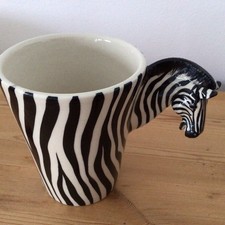 Blue Witch Earthenware 3D Zebra Tea/ Coffee Mug