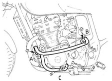 Suzuki GSX1200 / GSF1200 Bandit Engine Guard - Chrome HEPCO & BECKER (2001)