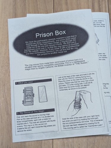 Tenyo prison box magic trick - tenyo,
