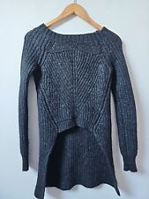 All Saints Wool Alpaca Blend High Low Chunky Knit Tunic Junper Size 6