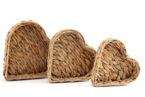 Heart shaped hand woven - woven, basket