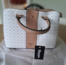 Dune London White and Tan Tote
