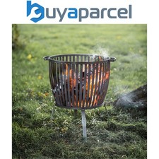 Garden Trading Barrington Fire Pit Basket Bowl Outdoor Heater Large Black