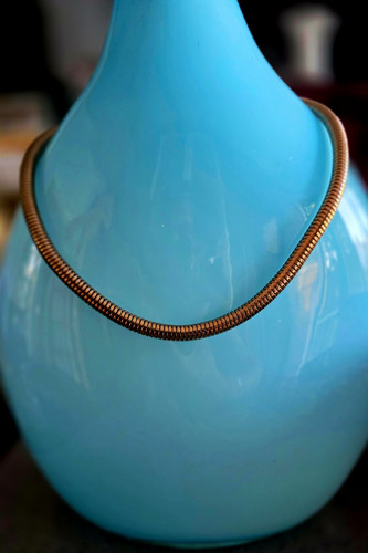 Gold tone metal snake - metal, chain
