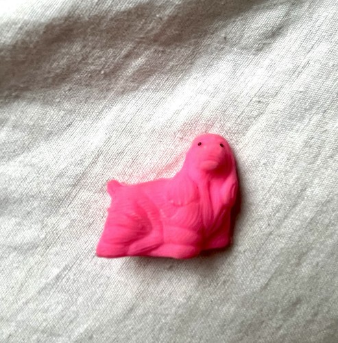 Vintage pink dog rubber - vintage,