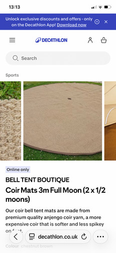 Bell tent coir - 6m,
