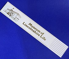 Museum Of Lincolnshire Life White & Gold Leather Bookmark 9”
