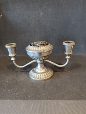 VINTAGE * SEBA * 2 ARM SILVER PLATED CANDELABRA WITH POSY FROG