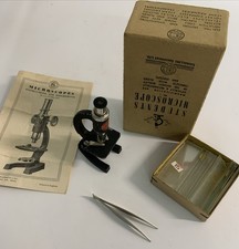 Vintage ESL Microscope ( S.R.Stubbs M.Sc. ) Experiment/Student  Made England