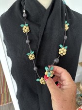 One Button Necklace Multicolour BNWT Beaded Long Bohemian Adjustable RRP £49