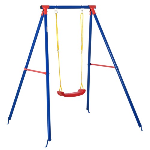 Outsunny metal swing set - swing, w/