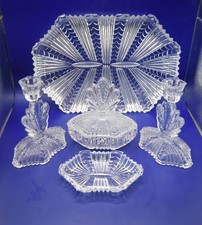 Vintage Art Deco Clear Glass