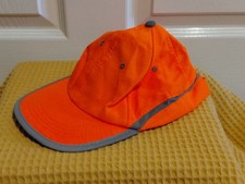 Mens/Womens Florescent Orange Hi-viz Safety Cap/Hat One Size NEW CERVA