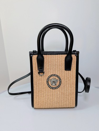 Versace medusa raffia straw - versace,