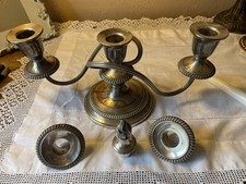 Barker Ellis Vintage Silver Plated3 Arm Candelabra Very Dirty Marked See Photos