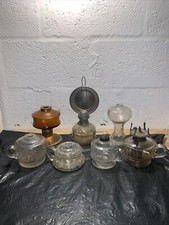 Vintage Oil Lamp Glass Bases &