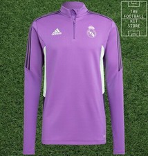 Real Madrid Training Top Mens - adidas 1/4 Zip Long Sleeved - Black Friday Sale