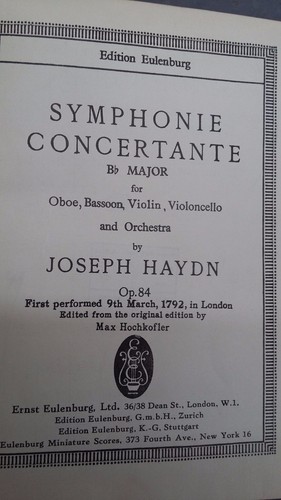Haydn symphonie concertante - haydn:,