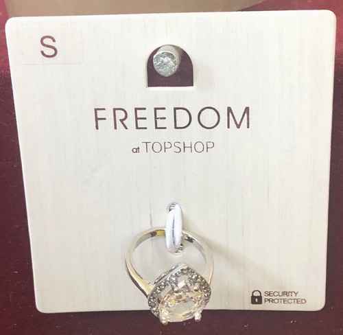 Ring silver sparkle gem - silver,