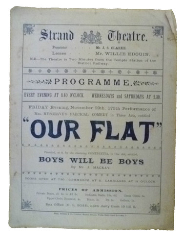 Theatre programme 1894 - theatre,