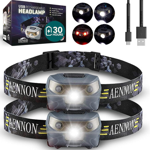 Aennon rechargeable head torch - head,