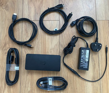 DELL D3100 Ultra HD 4K Triple Video Docking Station with 65W PSU and Cables