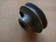 USED ZANUSSI ALUMINUM V BELT PULLEY & ROLL PIN 16mm 5/8"  BORE 60mm OD 32mm LONG
