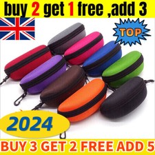 Large Zipper Eye Glasses Sunglasses Hard Case Box Protector Hold Portabe Gift.UK