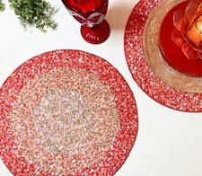 Set of 6, Handmade beaded