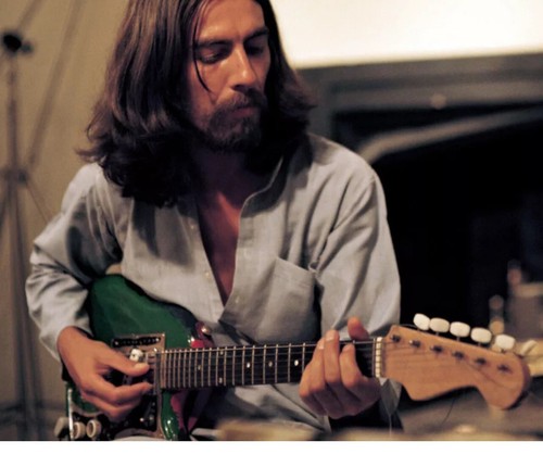 George harrison green guitar - george,