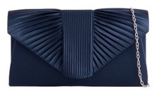 Women satin pleated clutch - satin,
