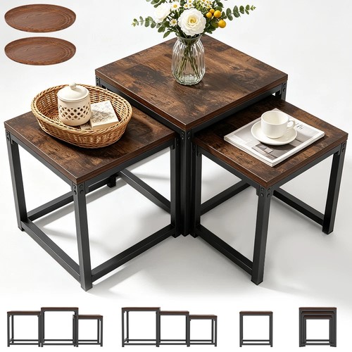 Set coffee table rustic - of,