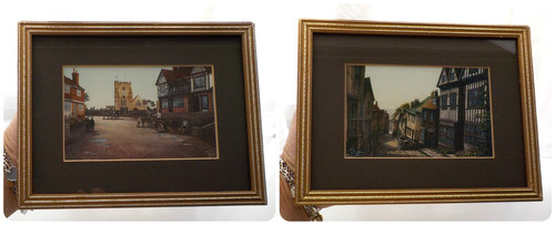 Two lovely vintage framed - vintage,